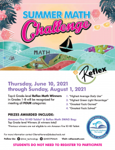 Reflex Summer Math Challenge